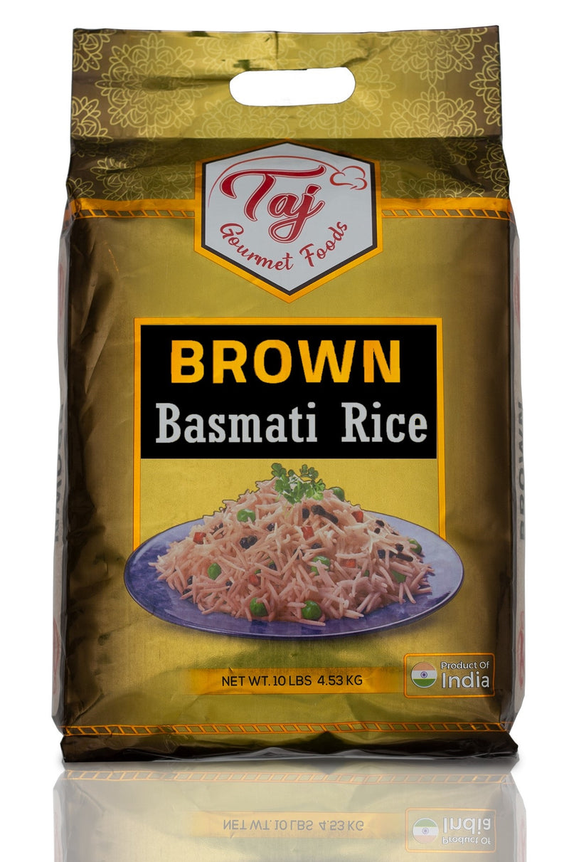 TAJ Brown Basmati Rice, Naturally Aged 10lbs