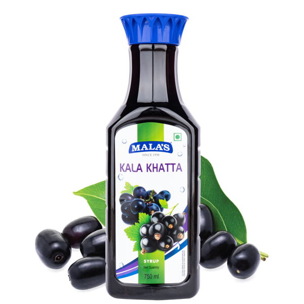 Mala's Kala Khatta Syrup Bottle - 750ml