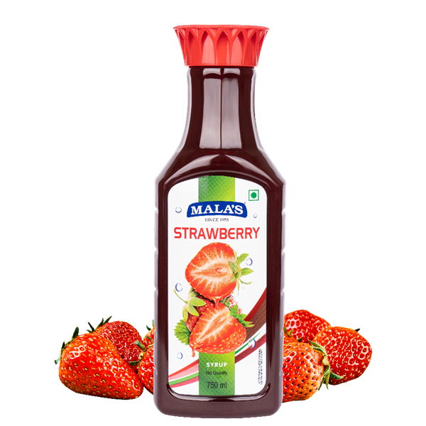 Mala's Strawberry Syrup Bottle - 750ml