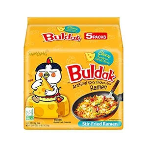 Samyang Cheese Buldak Hot Chicken Flavor Ramen 4.94oz, 5 pack