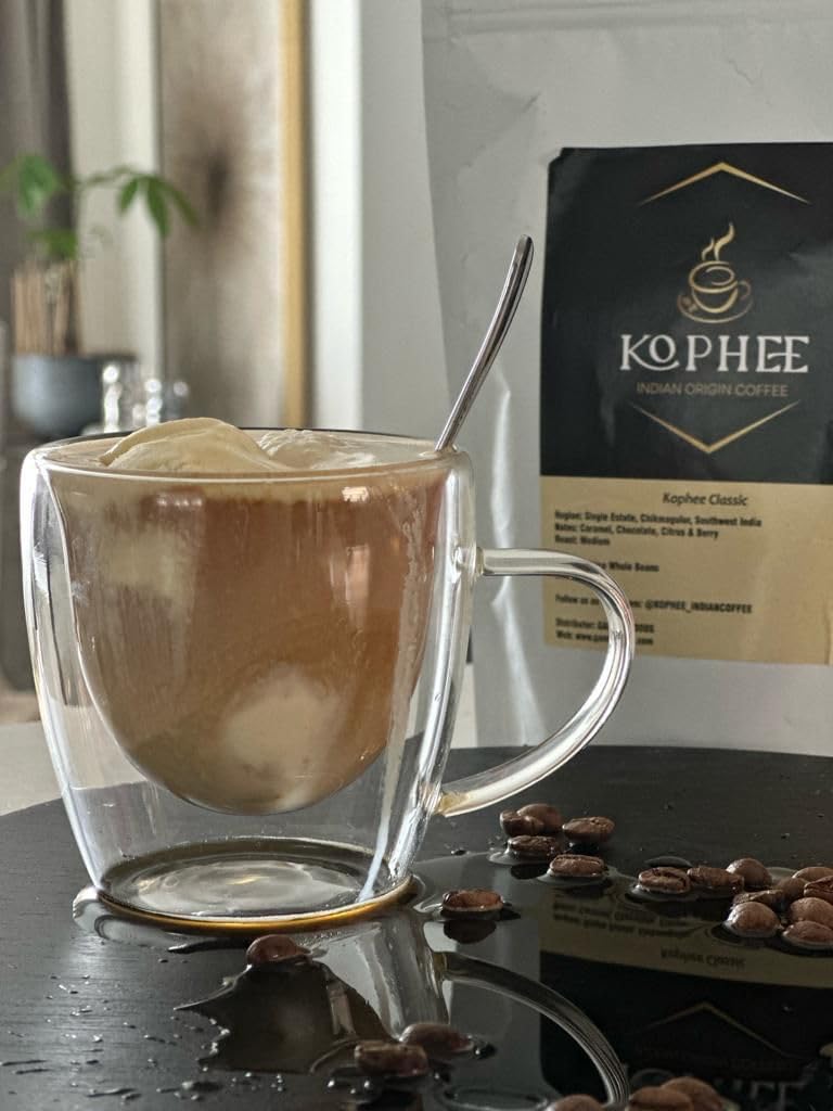 Kophee Classic Indian Origin Coffee, Whole Beans, Small Batch Roasted, Single Origin