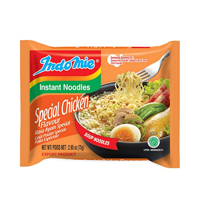 Indomie Mi Goreng Instant Special Chicken Stir Fry Noodles, Halal Certified, 75g