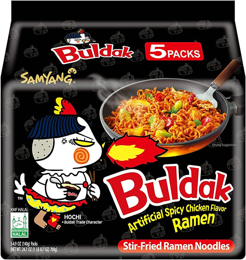 Samyang Buldak Spicy Ramen Noodles, 5 Pack