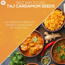 TAJ Cardamom Seeds (Decorticated Cardamom), 3.5oz (100g) Pouch