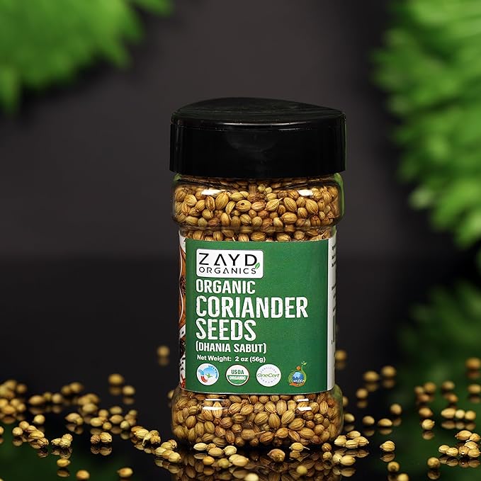 Zayd Organics Coriander Seeds, 2oz (Jar)