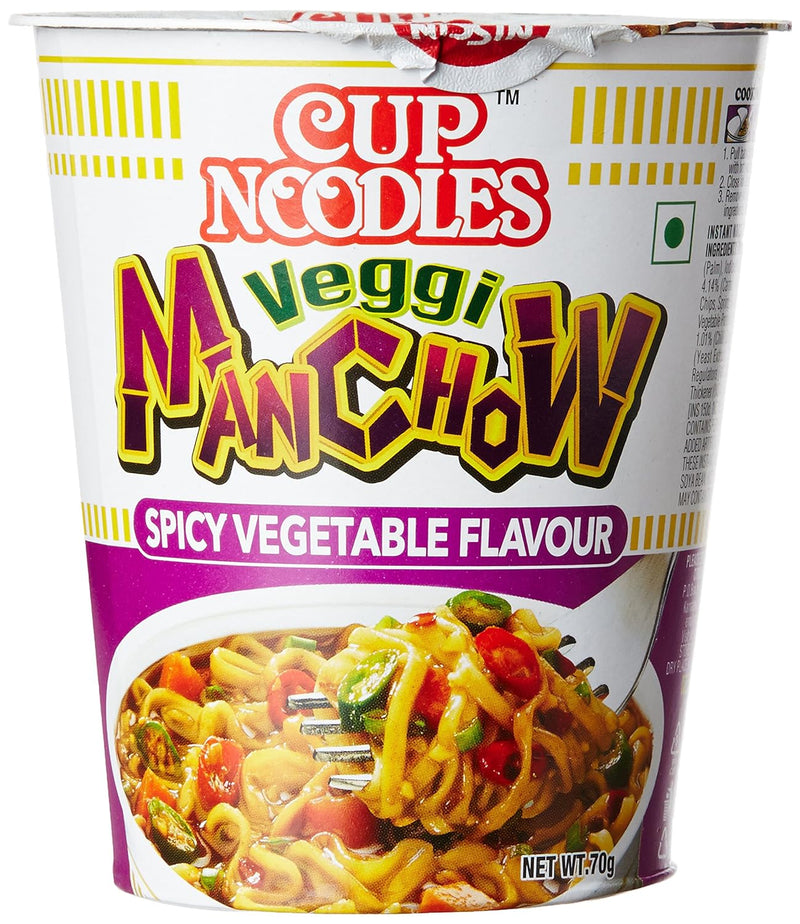 Nissin Cup Noodles, Veggi Manchow, 70g