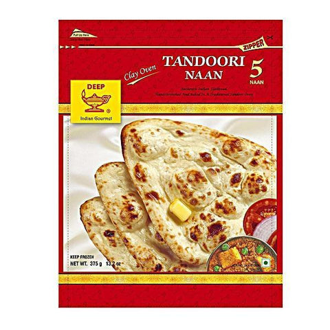 Deep Frozen Tandoori Naan,(5pcs) 13.2oz (375g)