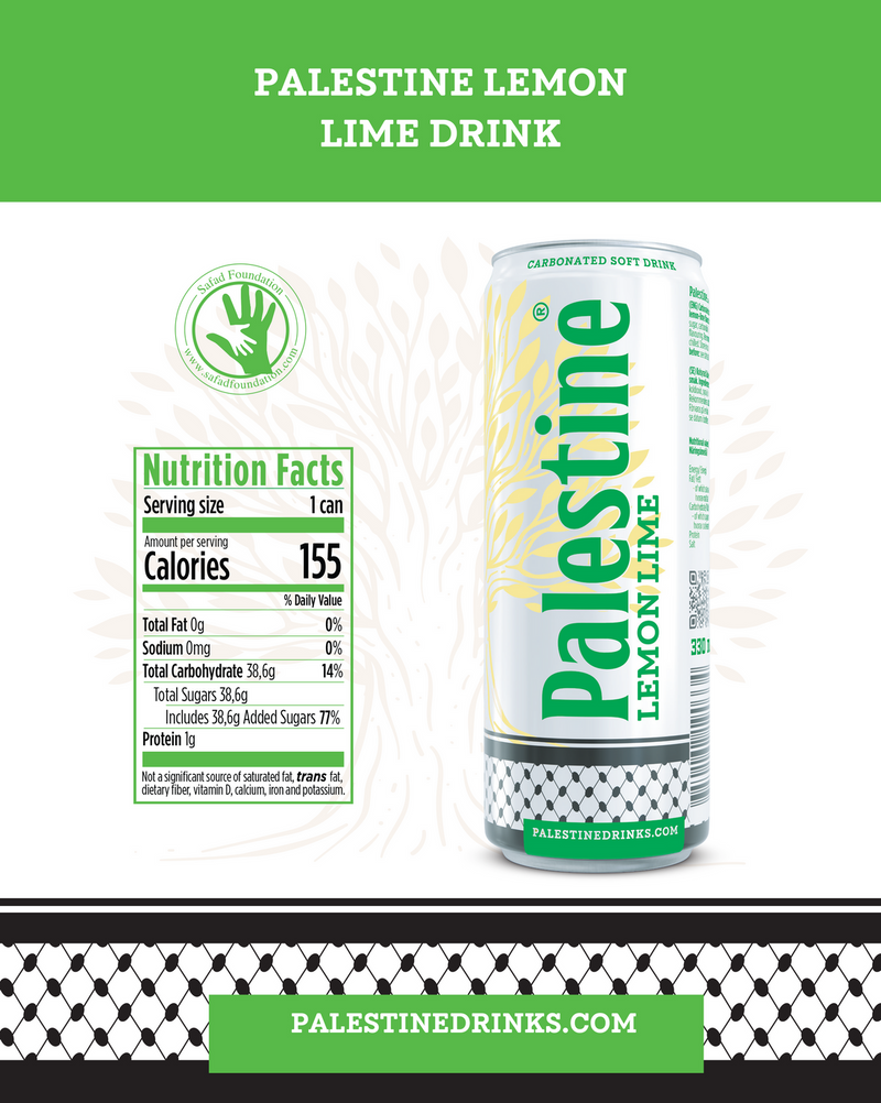 Palestine Lemon Lime Soda | Palestine Drink | 330ml Can