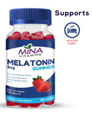 Mina Halal Vitamins Gummies, Melatonin, 90-Count