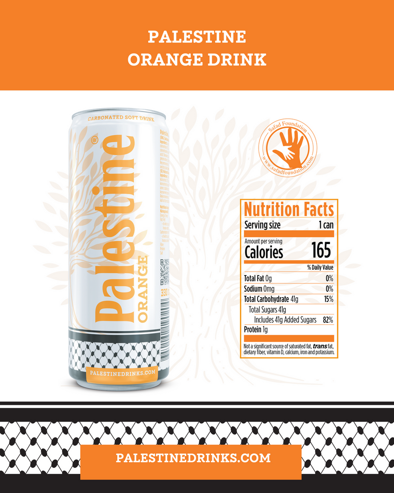 Palestine Orange Soda | Palestine Drink | 330ml Can