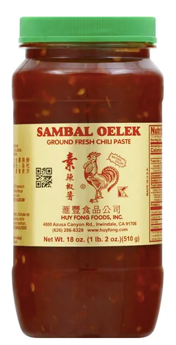 Huy Fong Foods Chili Paste, Fresh, Ground, Sambal Oelek - 510g