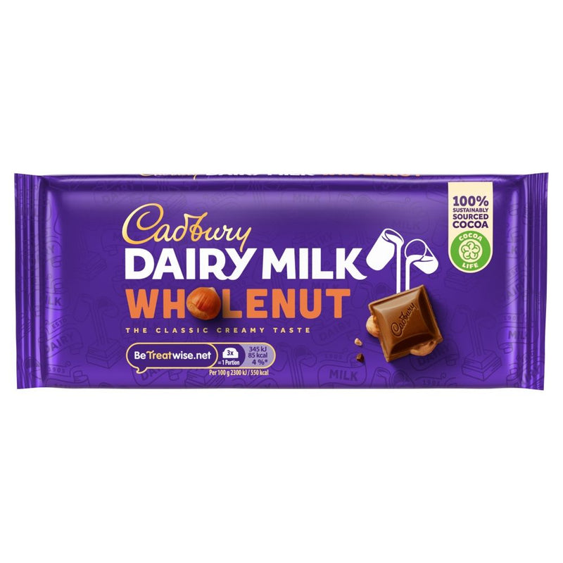 Cadbury Dairy Milk Wholenut, 180g