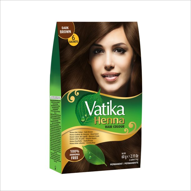 Dabur Vatika Henna Hair Color, Dark Brown, 60g