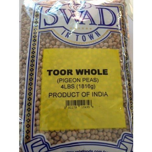 Swad Toor Whole (Pigeon Peas) 4 lbs