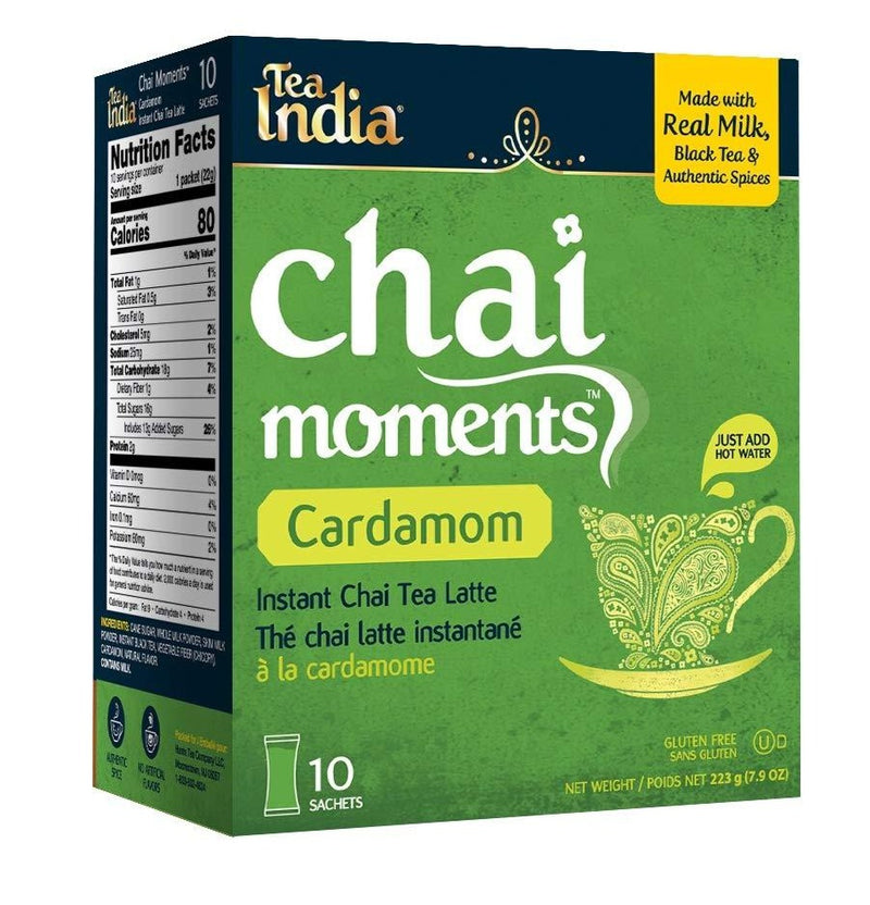 Tea India Chai Moments, Cardamom (10 Sachets) 7.9oz (223g)