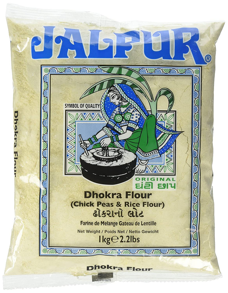 Jalpur Dhokra Flour, (Chick Peas & Rice) 2.2lbs (1kg)