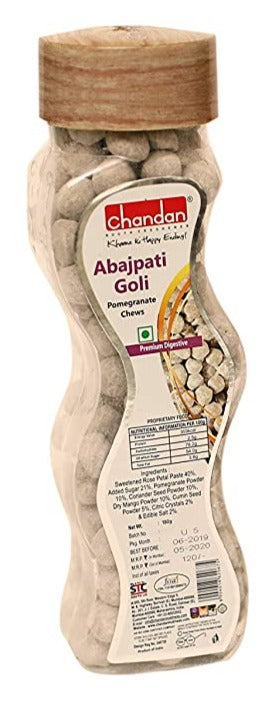 Chandan  Abajpati Goli - Mouth Freshener  (Pomegranate Chews) 6.35oz,180g