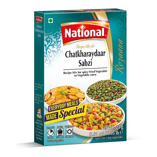 National Chatkharaydaar Sabzi Recipe Mix 0.8oz (23g)