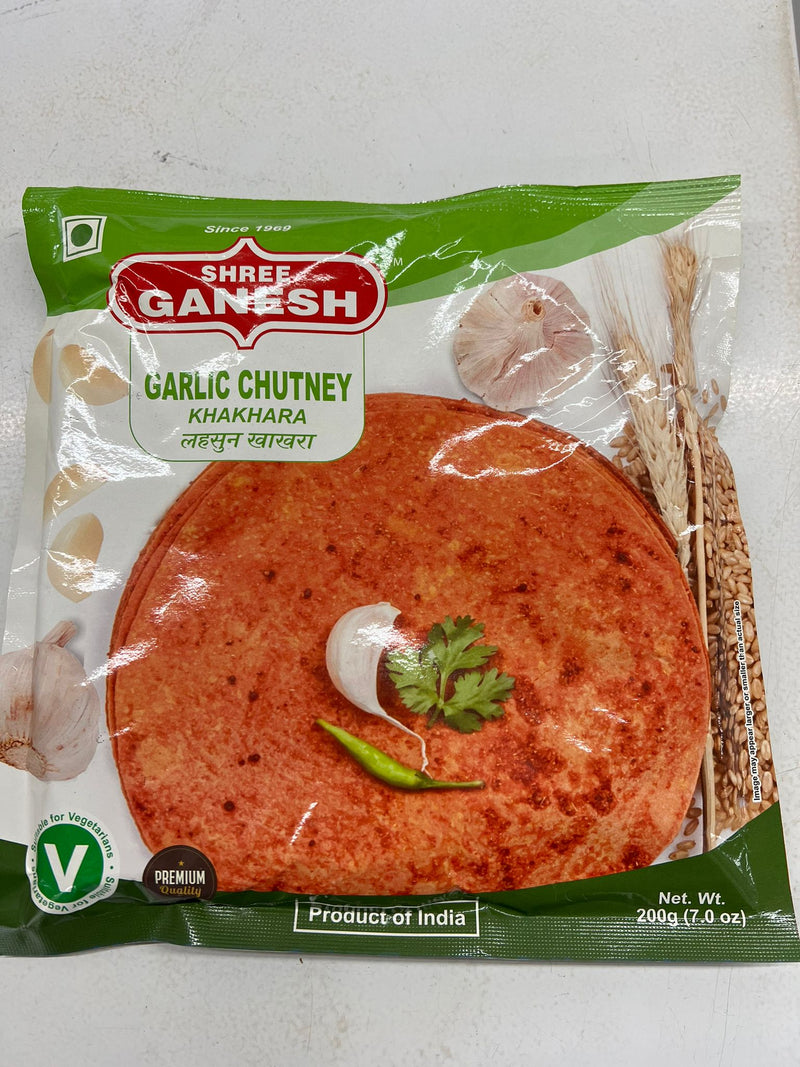 Ganesh Garlic Chutney Khakhra, 200g