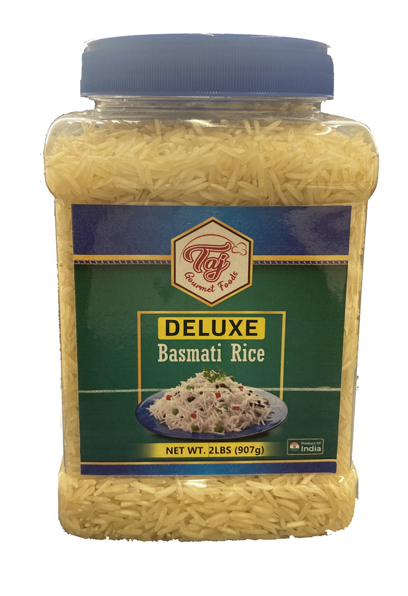 TAJ Deluxe Basmati Rice 2lbs(907g) Jar Pack