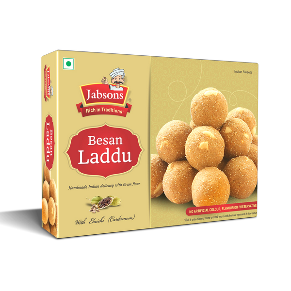 Jabsons Sweet Besan Laddoo, Traditional Laddu, 400g