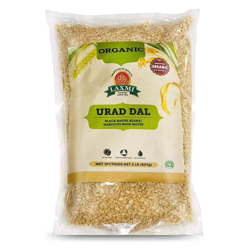 Laxmi Organic Urad Dal (Unhusked Black Lentils), 2lbs