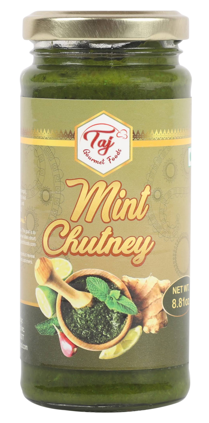 TAJ Mint Chutney, 250g (8.81 Oz)