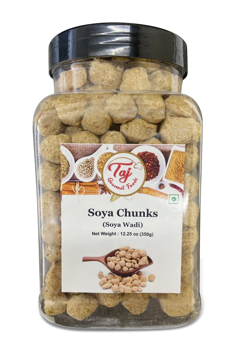 TAJ Soya Chunks, Soya Vadi (High Protein), 350g (12.35oz)