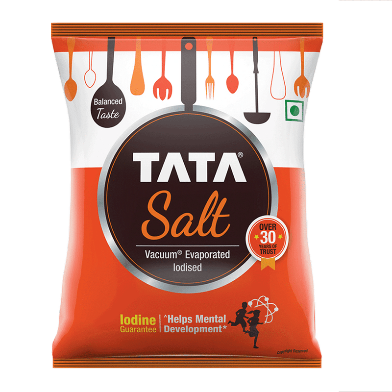 Tata Salt - Evaporated Iodized Salt - Vegetarian - From India, 1kg