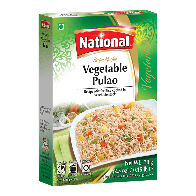 National Vegetable Pulao Recipe Mix 2.50 oz (70g)