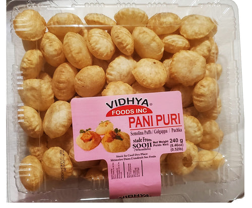 Vidhya Pani Puri Gol Gappa (Sooji) 260g Best Before 01/20/2025