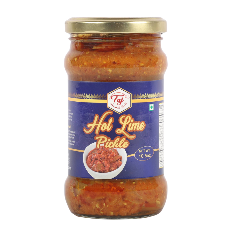 TAJ Hot Lime Pickle, (Spicy Lime Achar), 300g (10.5oz)