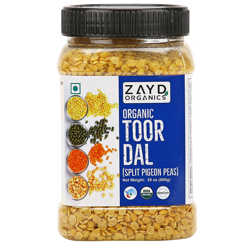 Zayd Organic Toor Dal (Pigeon Pea Hulled Split) USDA Organic Certified, 1.7-Pounds