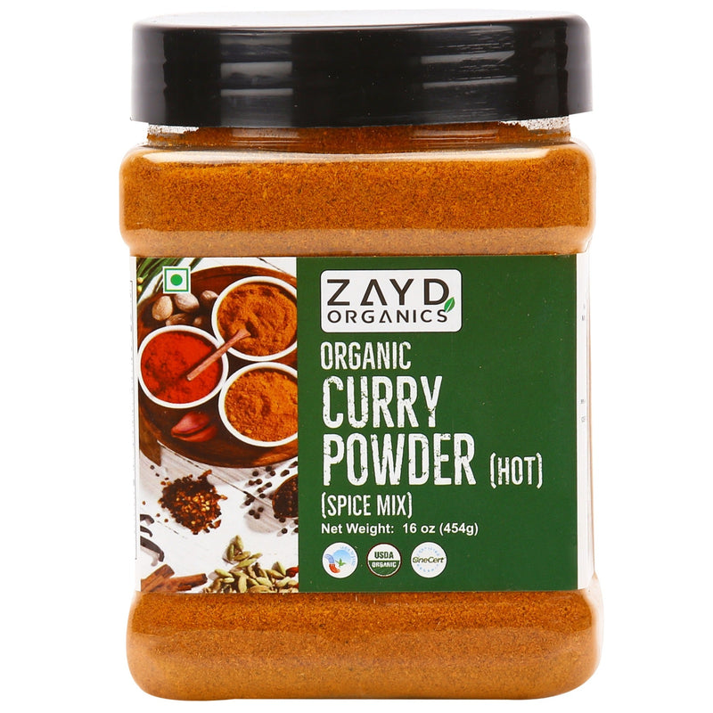 Zayd Organic Curry Powder Hot 16oz, USDA Organic Certified