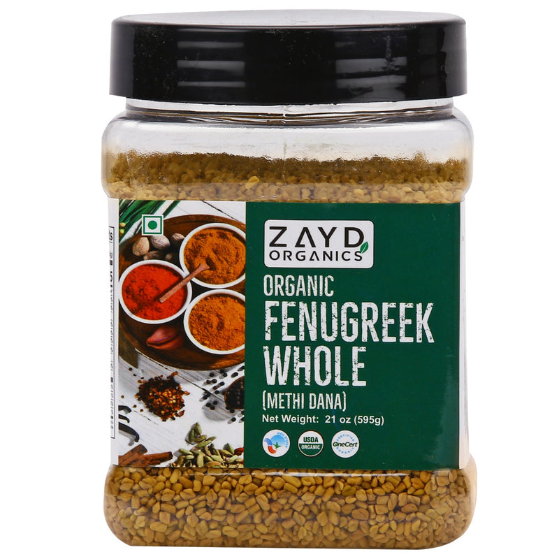 Zayd Organic Fenugreek Whole 21oz, USDA Organic Certified