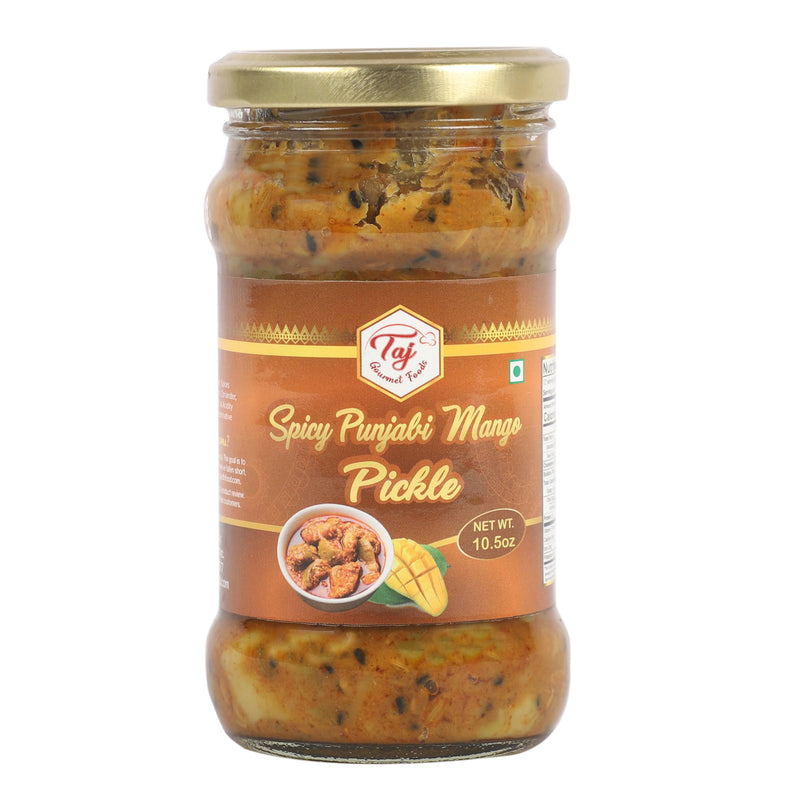 TAJ Spicy Punjabi Mango Pickle, (Theeka Achar), 300g (10.5oz)