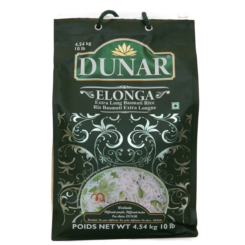 Dunar Elonga Basmati Rice, 10-Pounds