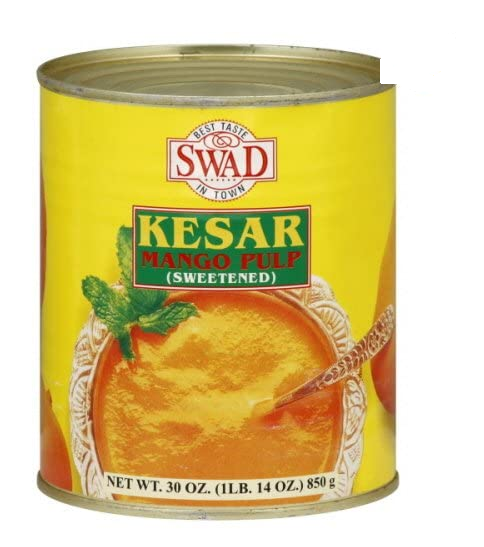 Swad Kesar Mango Pulp, 30-Ounce (Pack of 6)