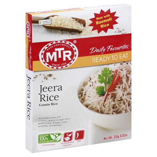 MTR Ready to Eat - Jeera Rice 8.82oz (250g)