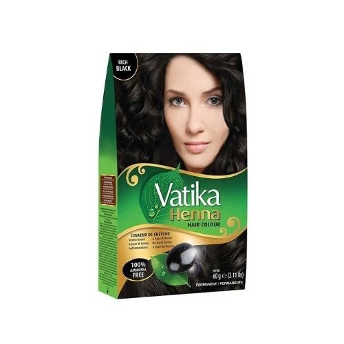 Dabur Vatika Henna Hair Color, Rich Black, 60g