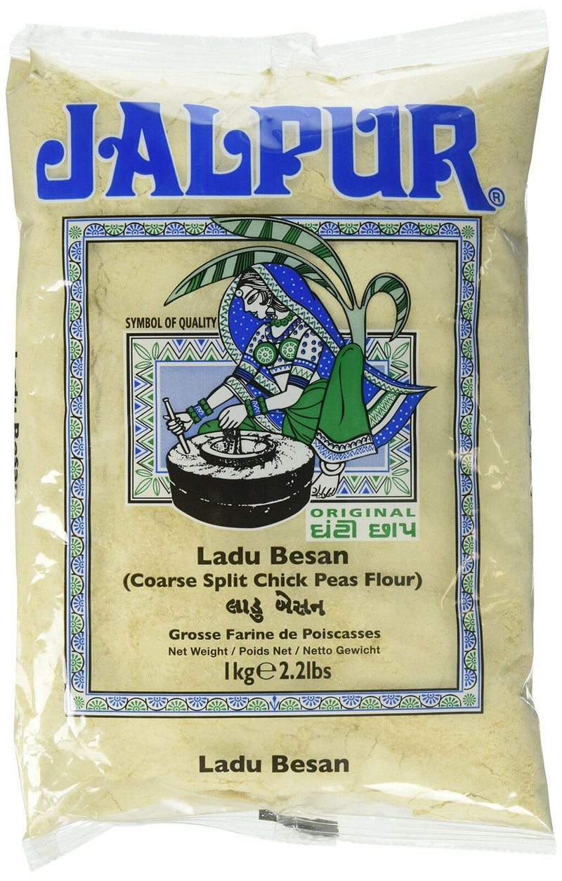 Jalpur Ladu Besan (Coarse Split Chick Peas Flour)  2.2lbs (1kg)